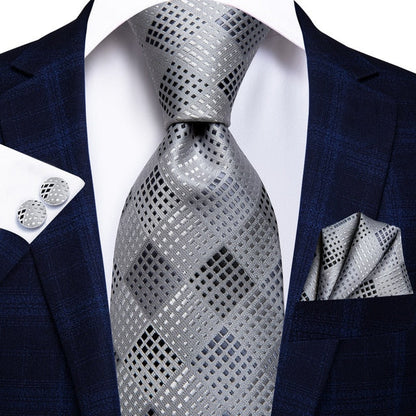 3 Piece 8.5cm Business Black Solid Paisley 100% Silk Men's Tie Neck Strip Tie Formal Luxury Wedding Neckties Set The Clothing Company Sydney