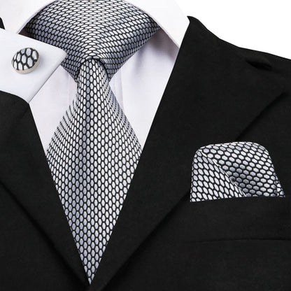 3 Piece 8.5cm Business Black Solid Paisley 100% Silk Men's Tie Neck Strip Tie Formal Luxury Wedding Neckties Set The Clothing Company Sydney