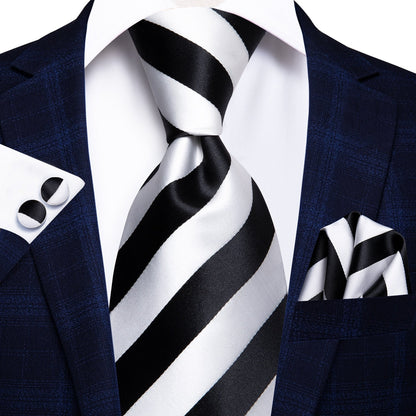 3 Piece 8.5cm Business Black Solid Paisley 100% Silk Men's Tie Neck Strip Tie Formal Luxury Wedding Neckties Set The Clothing Company Sydney