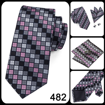 3 Piece 8.5cm Business Black Solid Paisley 100% Silk Men's Tie Neck Strip Tie Formal Luxury Wedding Neckties Set The Clothing Company Sydney