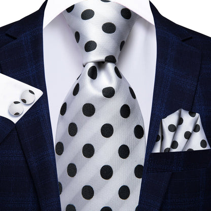 3 Piece 8.5cm Business Black Solid Paisley 100% Silk Men's Tie Neck Strip Tie Formal Luxury Wedding Neckties Set The Clothing Company Sydney