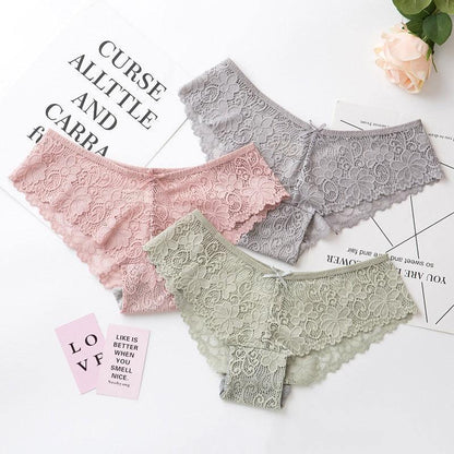 2 Pack Lace Panties Lingerie Tempting Pretty Briefs High Quality Cotton Low Waist Cute Underwear The Clothing Company Sydney
