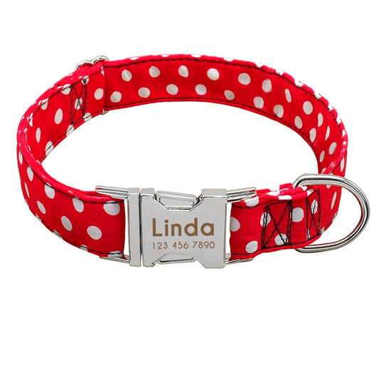 Personazlied Dog Collar Customized Pet Collar Nylon Anti-lost Nameplate Tags Engraved Collar The Clothing Company Sydney
