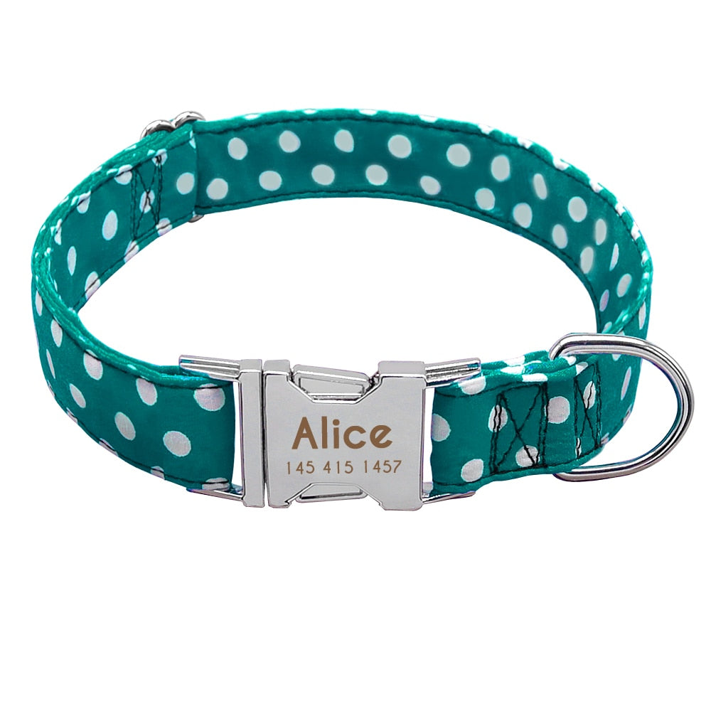 Personazlied Dog Collar Customized Pet Collar Nylon Anti-lost Nameplate Tags Engraved Collar The Clothing Company Sydney