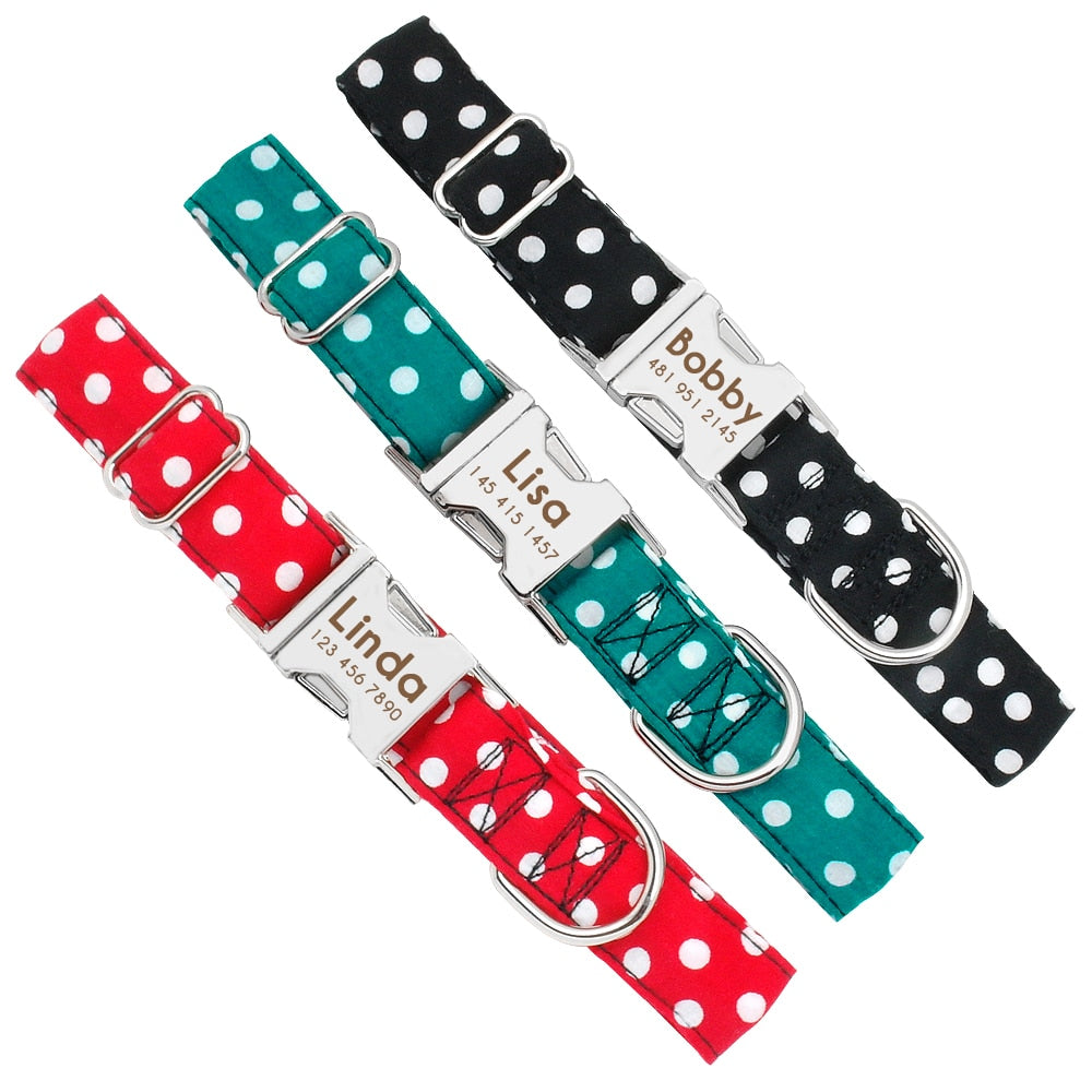 Personazlied Dog Collar Customized Pet Collar Nylon Anti-lost Nameplate Tags Engraved Collar The Clothing Company Sydney