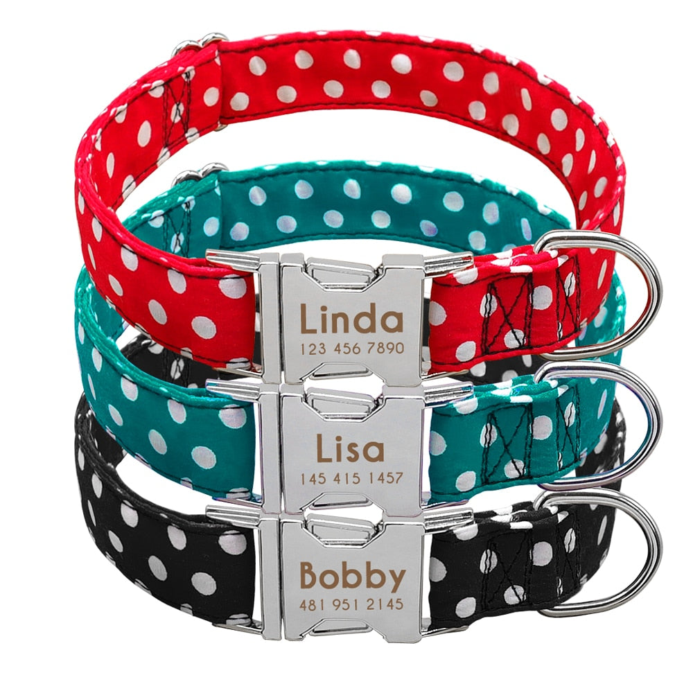 Personazlied Dog Collar Customized Pet Collar Nylon Anti-lost Nameplate Tags Engraved Collar The Clothing Company Sydney