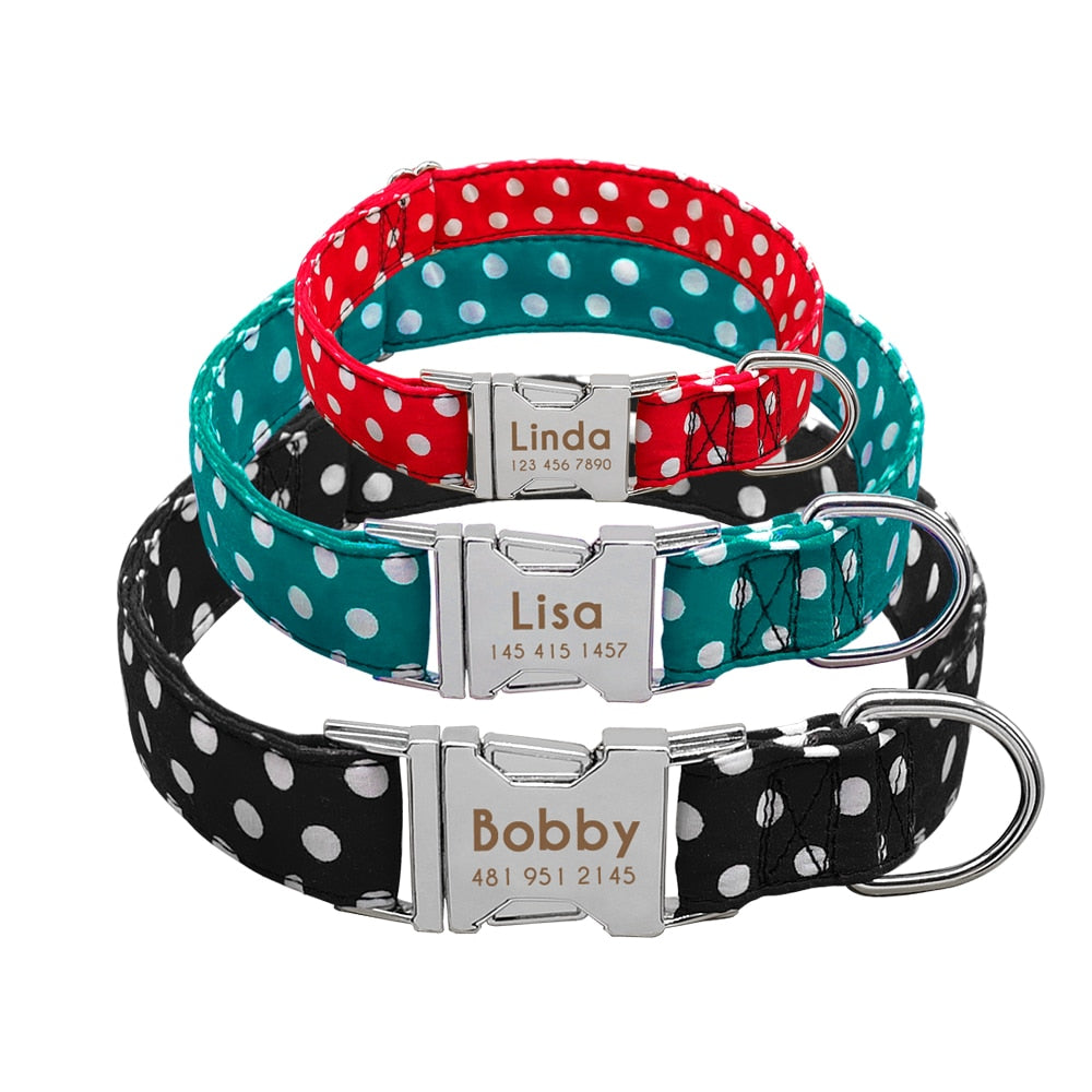Personazlied Dog Collar Customized Pet Collar Nylon Anti-lost Nameplate Tags Engraved Collar The Clothing Company Sydney