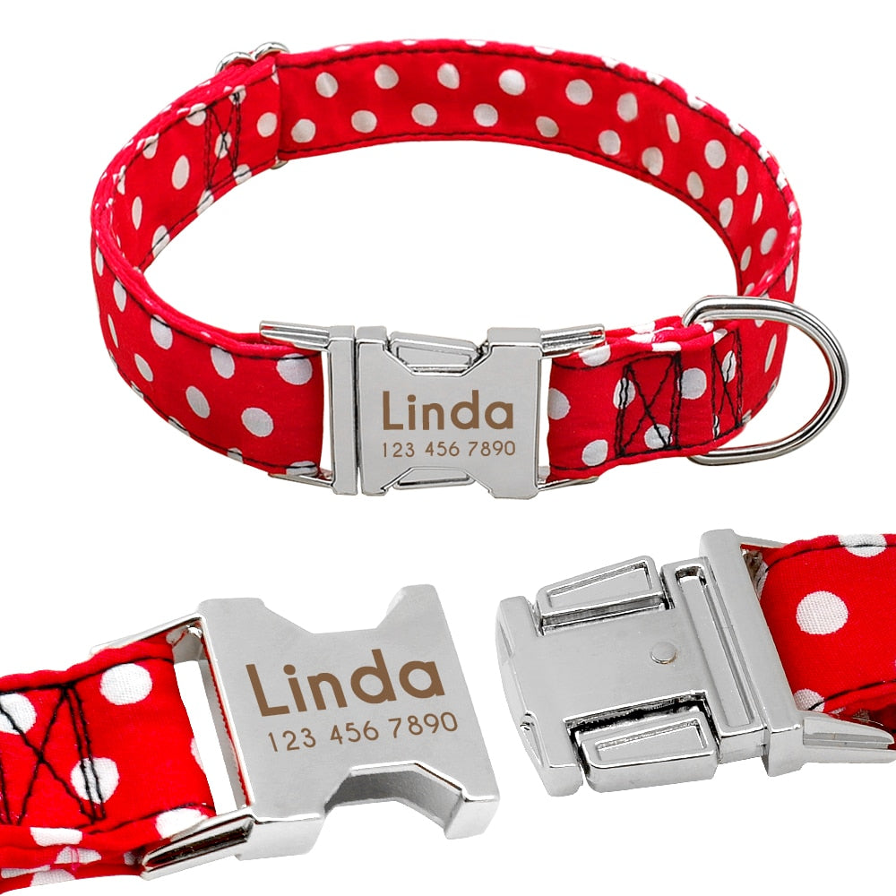 Personazlied Dog Collar Customized Pet Collar Nylon Anti-lost Nameplate Tags Engraved Collar The Clothing Company Sydney