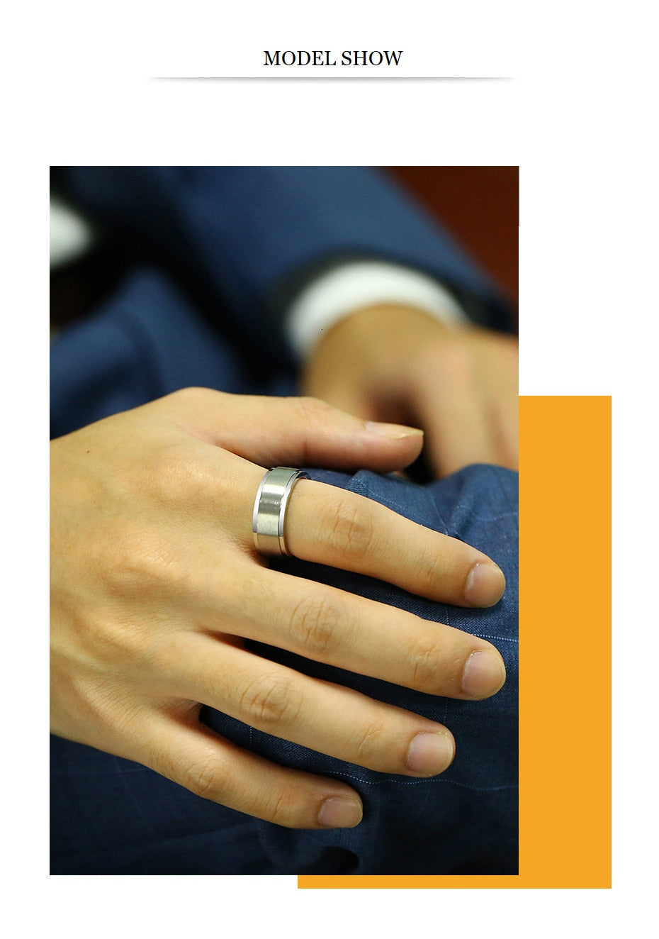 6/8mm Spinner Ring Men Ladies Stress Release Accessory Classic Stainless Steel Wedding Band Casual Sport Jewellery The Clothing Company Sydney