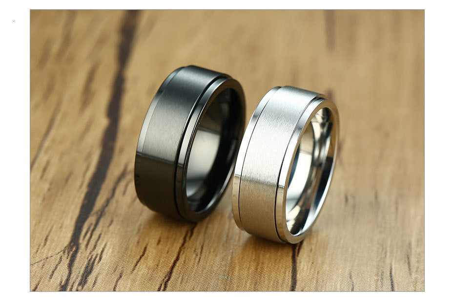6/8mm Spinner Ring Men Ladies Stress Release Accessory Classic Stainless Steel Wedding Band Casual Sport Jewellery The Clothing Company Sydney