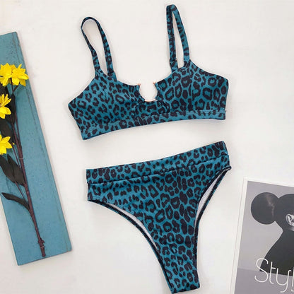 2 Piece High Waist Swimsuit Swimwear One Shoulder Thong Brazilian Bikini set The Clothing Company Sydney