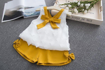 Baby Girl Clothes Summer Children's Girls' Clothing Kids Bay Clothes Toddler Chiffon bowknot coat+Pants Set The Clothing Company Sydney