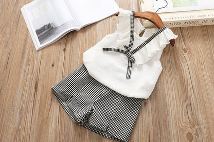 Baby Girl Clothes Summer Children's Girls' Clothing Kids Bay Clothes Toddler Chiffon bowknot coat+Pants Set The Clothing Company Sydney