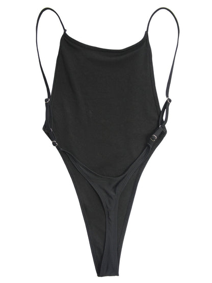 High Leg cut One Piece Swimsuit Thong Swimwear Trikini Backless Monokini Brazilian Bathing Suit The Clothing Company Sydney