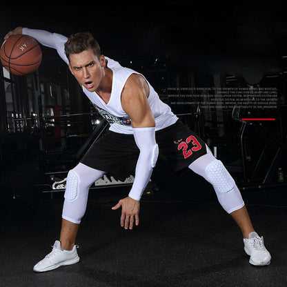 1PC Basketball Knee Pads Protector Compression Sleeve Honeycomb Foam Brace Kneepad Fitness Gear Volleyball Support The Clothing Company Sydney