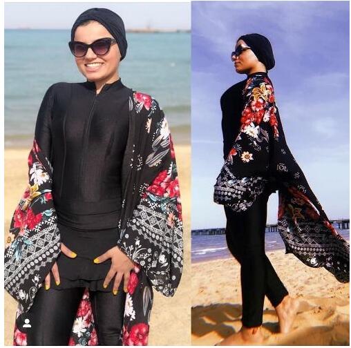 2 Piece Long sleeve solid black Swimwear Womens  Full Body Swimsuit The Clothing Company Sydney
