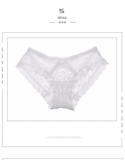 Floral Embroidered Lace Underwear Sexy Hollow Out G String Thong Crotch Cotton Briefs Cute Panties The Clothing Company Sydney
