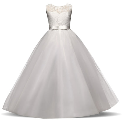 Fancy Flower Long Prom Gowns Teenagers Girls Children Party  Kids Evening Formal Flower Girl Bridesmaid Wedding Dress The Clothing Company Sydney
