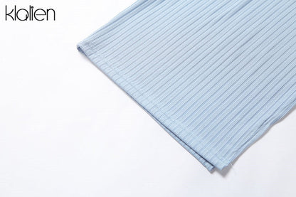 Backless fashion simple black rib knitting maxi streetwear casual Dress The Clothing Company Sydney