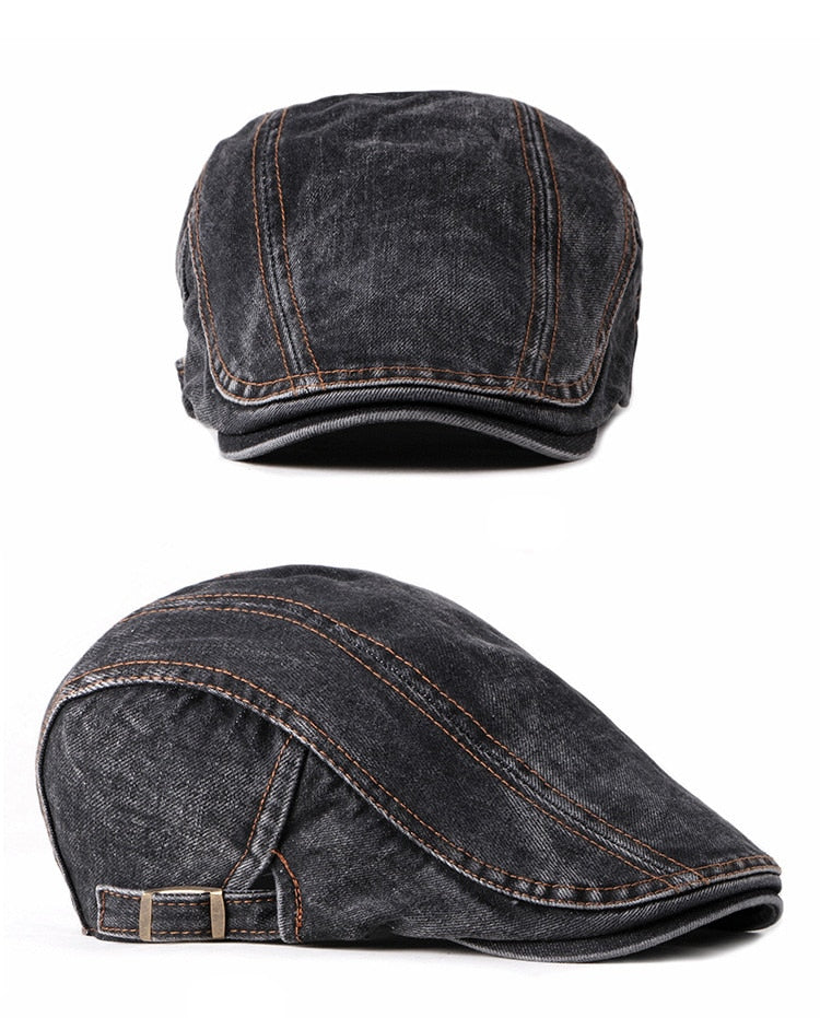 Casual Spring Summer Berets Hat Men Women Denim Newsboy Ivy Cotton Cap Duckbill Ivy Flat Cap The Clothing Company Sydney