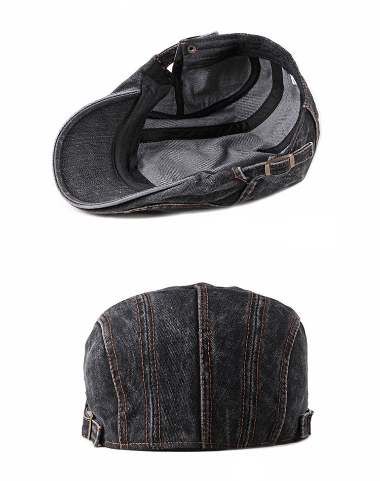 Casual Spring Summer Berets Hat Men Women Denim Newsboy Ivy Cotton Cap Duckbill Ivy Flat Cap The Clothing Company Sydney