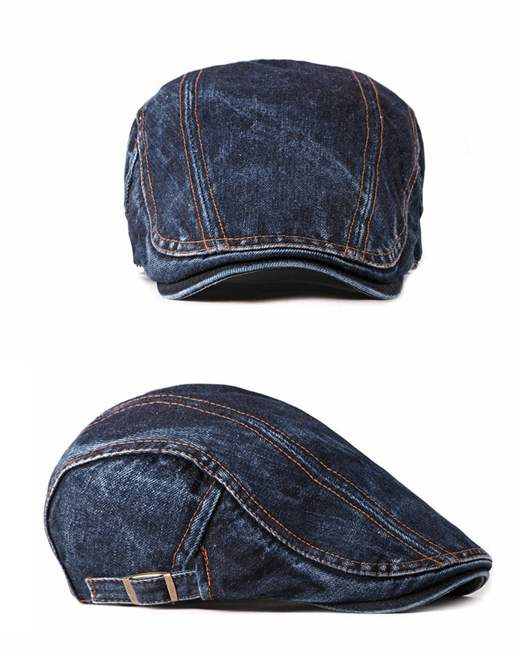 Casual Spring Summer Berets Hat Men Women Denim Newsboy Ivy Cotton Cap Duckbill Ivy Flat Cap The Clothing Company Sydney
