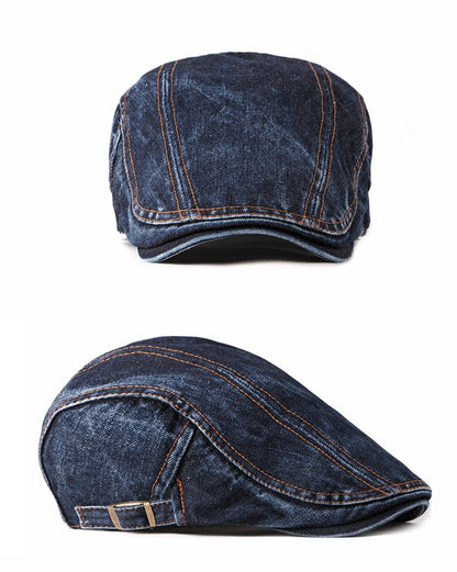 Casual Spring Summer Berets Hat Men Women Denim Newsboy Ivy Cotton Cap Duckbill Ivy Flat Cap The Clothing Company Sydney
