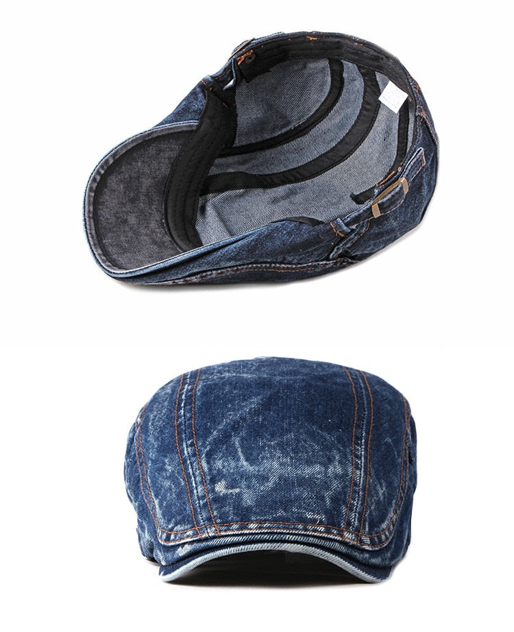 Casual Spring Summer Berets Hat Men Women Denim Newsboy Ivy Cotton Cap Duckbill Ivy Flat Cap The Clothing Company Sydney