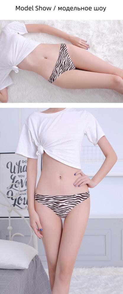 3 Pack Underwear Seamless Ice Silk Sports T-back Print Soft High Quality G-string Thong Ladies Panties The Clothing Company Sydney