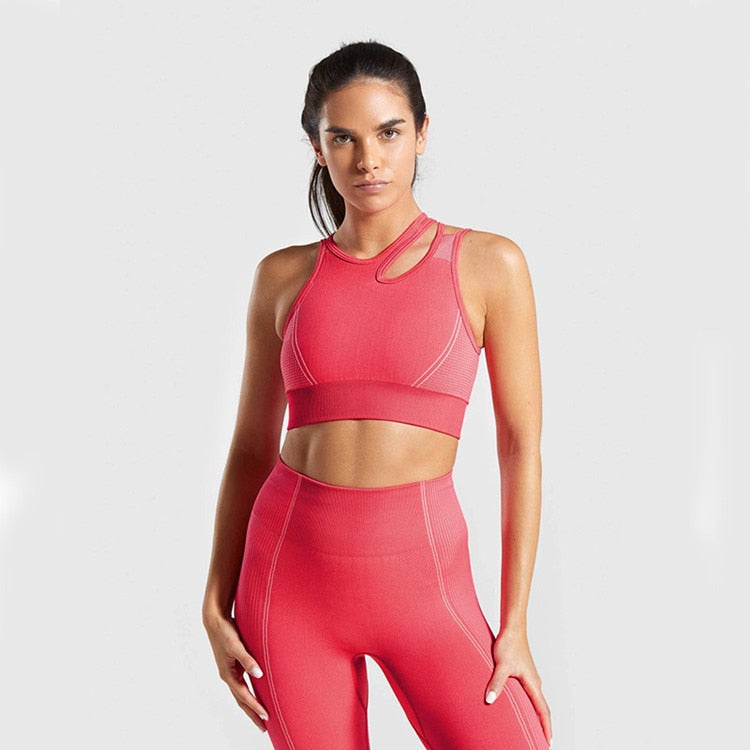 2 Piece Seamless Sports Bras Fitness Shorts Yoga Set Gym Breathable Stretch Sports Suit Running Training Wear The Clothing Company Sydney