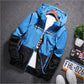 All Weather Casual Jacket Men Patchwork Slim Fit Hooded Coat Sportswear Zipper Thin Windbreaker Jackets The Clothing Company Sydney