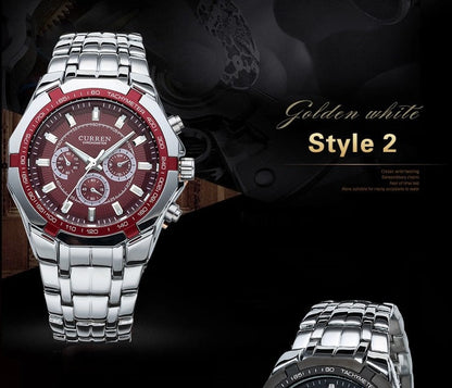 Luxury Casual Military Quartz Sports Wristwatch Full Steel Water Resistant Men's Watch The Clothing Company Sydney