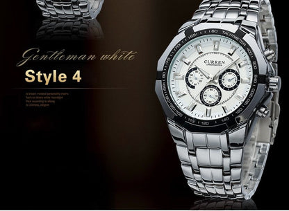 Luxury Casual Military Quartz Sports Wristwatch Full Steel Water Resistant Men's Watch The Clothing Company Sydney