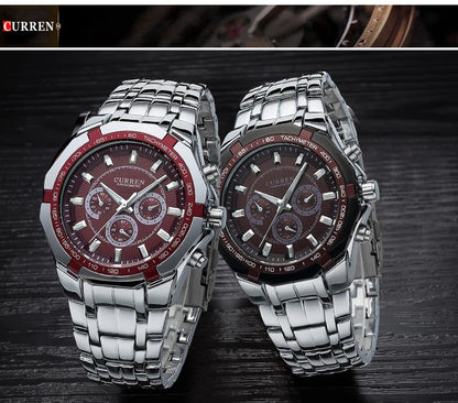 Luxury Casual Military Quartz Sports Wristwatch Full Steel Water Resistant Men's Watch The Clothing Company Sydney