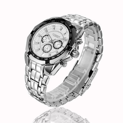 Luxury Casual Military Quartz Sports Wristwatch Full Steel Water Resistant Men's Watch The Clothing Company Sydney
