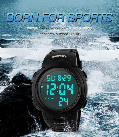 Men Ladies Sports Watches Chronos Countdown Watch Waterproof LED Digital Watch The Clothing Company Sydney