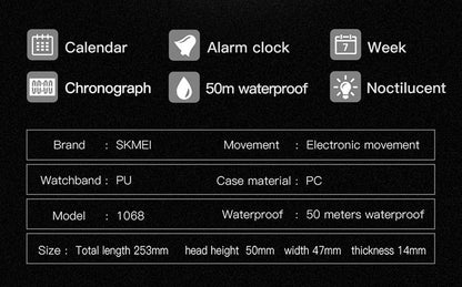 Men Ladies Sports Watches Chronos Countdown Watch Waterproof LED Digital Watch The Clothing Company Sydney