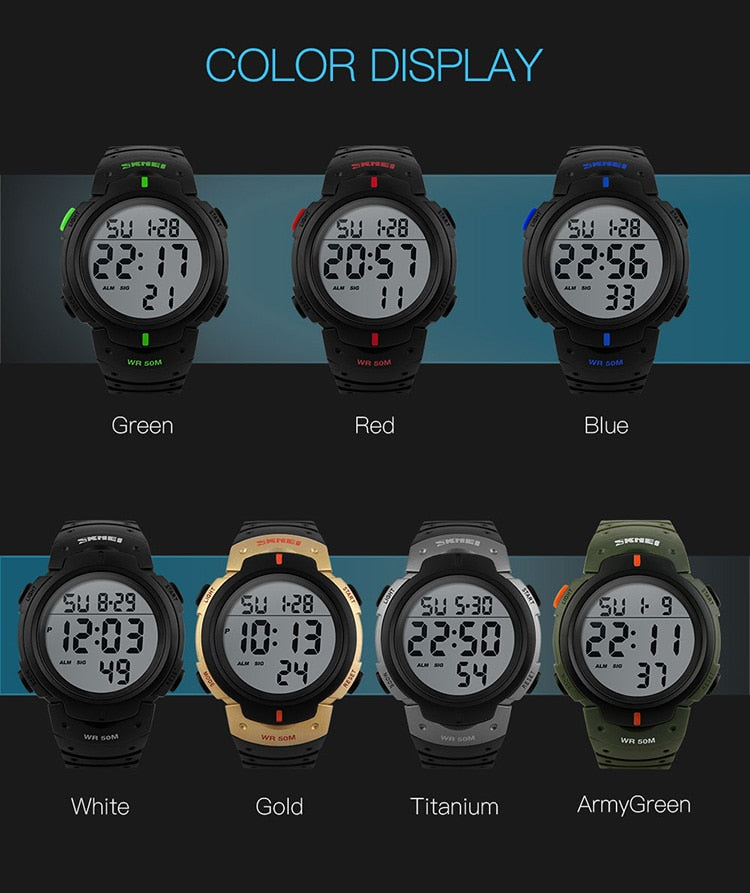 Men Ladies Sports Watches Chronos Countdown Watch Waterproof LED Digital Watch The Clothing Company Sydney