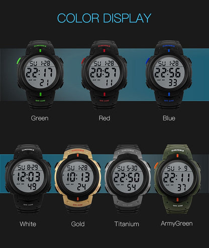 Men Ladies Sports Watches Chronos Countdown Watch Waterproof LED Digital Watch The Clothing Company Sydney