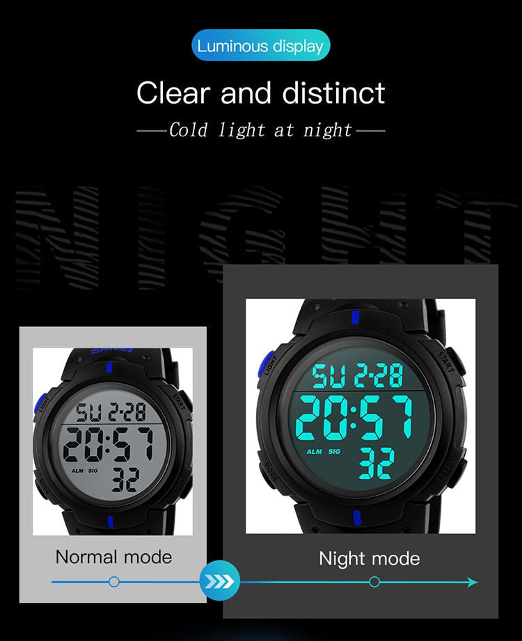 Men Ladies Sports Watches Chronos Countdown Watch Waterproof LED Digital Watch The Clothing Company Sydney
