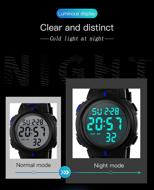 Men Ladies Sports Watches Chronos Countdown Watch Waterproof LED Digital Watch The Clothing Company Sydney