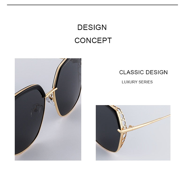 Women's Luxury Square Polarized Sunglasses Ladies Fashion Trending Sun glasses UV400 Protection The Clothing Company Sydney