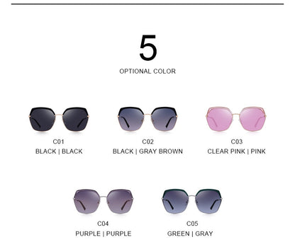 Women's Luxury Square Polarized Sunglasses Ladies Fashion Trending Sun glasses UV400 Protection The Clothing Company Sydney