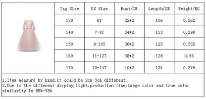 Elegant Princess Lace Dress Kids Flower Embroidery Girls Vintage Children Dresses for Christmas Party Red Ball Gown The Clothing Company Sydney