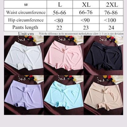 2 Pack Set Women's Boxer Seamless Boyshorts Ice Silk Ladies Safety Short Pants Mid Waist Summer Breathable Boyshorts The Clothing Company Sydney