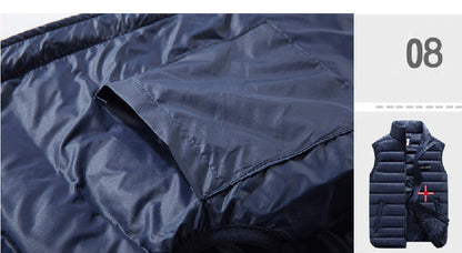 Winter Men's Sleeveless Plus Big Size Black Vest Autumn Casual Warm Thick Coats Cotton-Padded Work Men Waistcoat Vest Jacket The Clothing Company Sydney