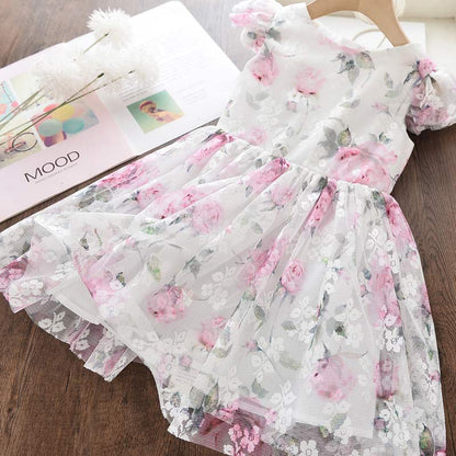 New Summer Kids Girls Floral Sweet Party Suits Butterfly Costume Children's Dress The Clothing Company Sydney