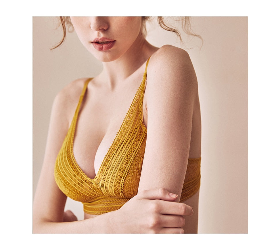 2 Piece French Wire Free Thin Padded Bra Set Big Chest Lace Push Up Underwear Candy Colour Bralette Set The Clothing Company Sydney