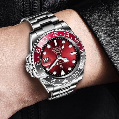 Designer Men's GMT Automatic Mechanical Ceramic Bezel 316L Stainless Steel 100ATM Clock Sapphire Glass Watch The Clothing Company Sydney