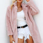 Elegant pink faux fur streetwear Autumn winter warm plush teddy overcoat Jacket The Clothing Company Sydney